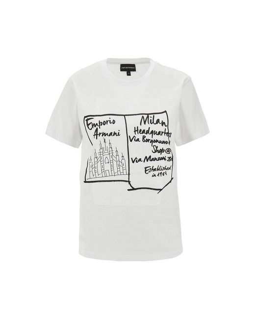 Emporio Armani White Asv Organic Cotton T-Shirt