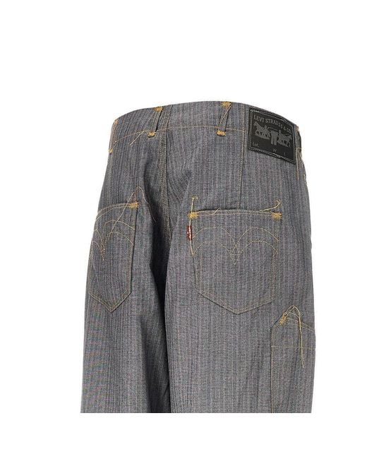 Junya Watanabe Gray X Levi's Pinstriped Pants for men