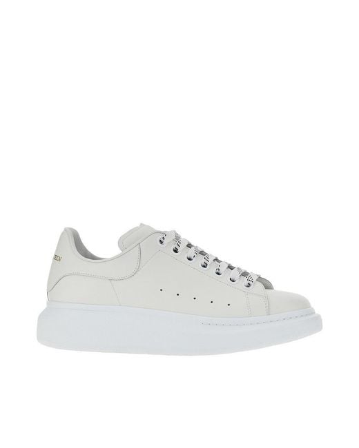 McQueen Gray Leather Oversize Sneakers for men