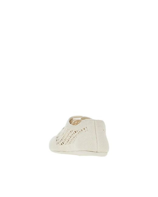 Prada White Crochet Knitted Collapse Sneakers