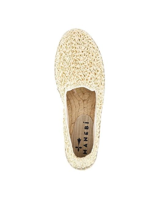 Manebí Natural Woven Raffia Espadrilles