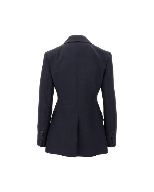 P.A.R.O.S.H. Blue P. A.R. O.S. H. Viscose And Linen Double-Breasted Jacket