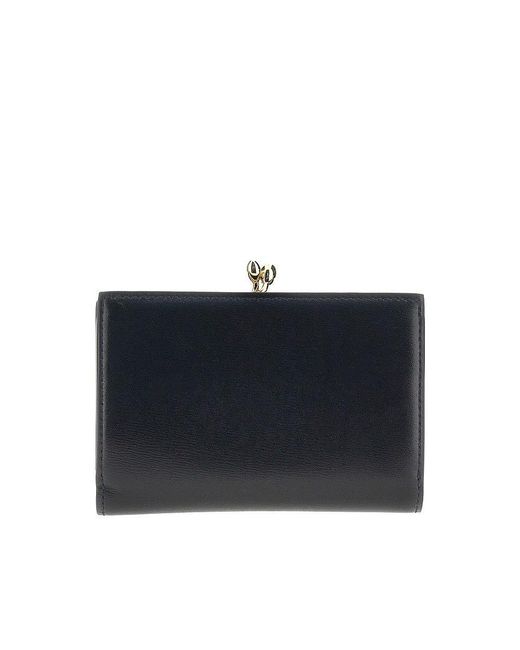 Jil Sander Blue 'Goji' Small Leather Wallet