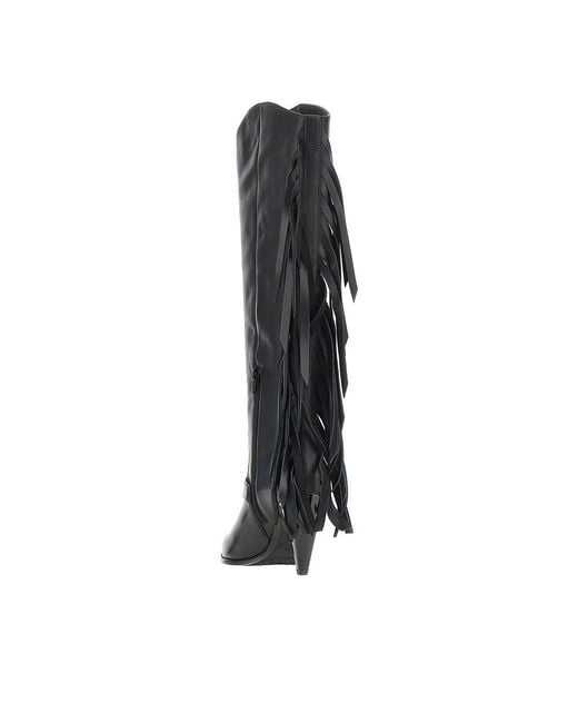 Pinko Black Leather 'Vane' Boots