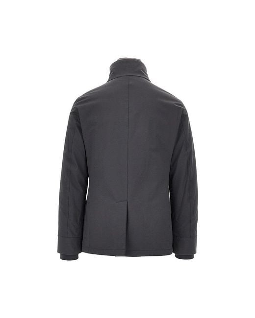 DUNO Gray 'Edmund' Padded Nylon Down Jacket for men