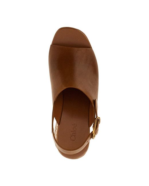 Sandali Con Zeppa 'Maxime' di Chloé in Brown