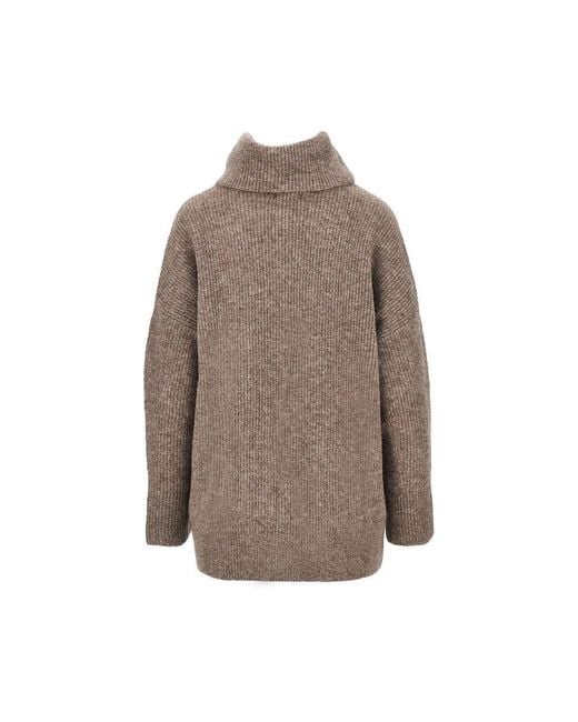 Emporio Armani Brown Knitted Cardigan