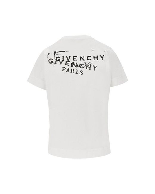 Givenchy White Stamp' Print T-Shirt