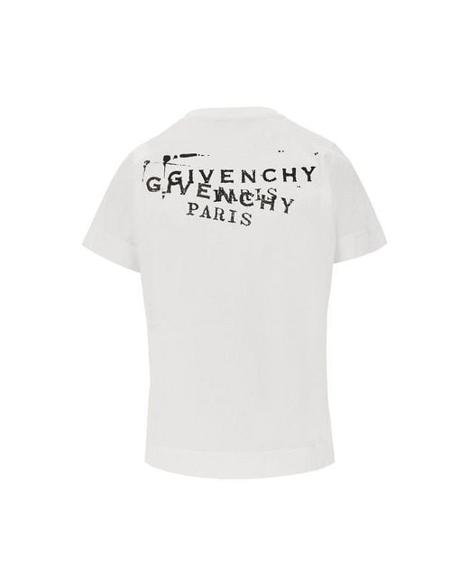 Givenchy White Stamp' Print T-Shirt