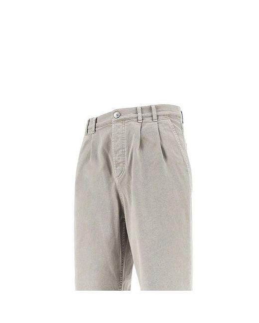 Brunello Cucinelli Gray Iconic Fit Denim Pants for men