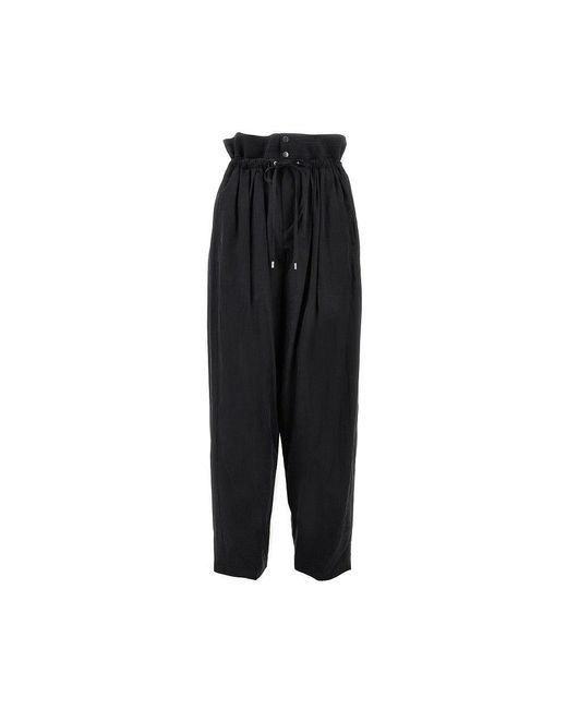 Isabel Marant Black 'Gleen' Tencel-Blend Pants