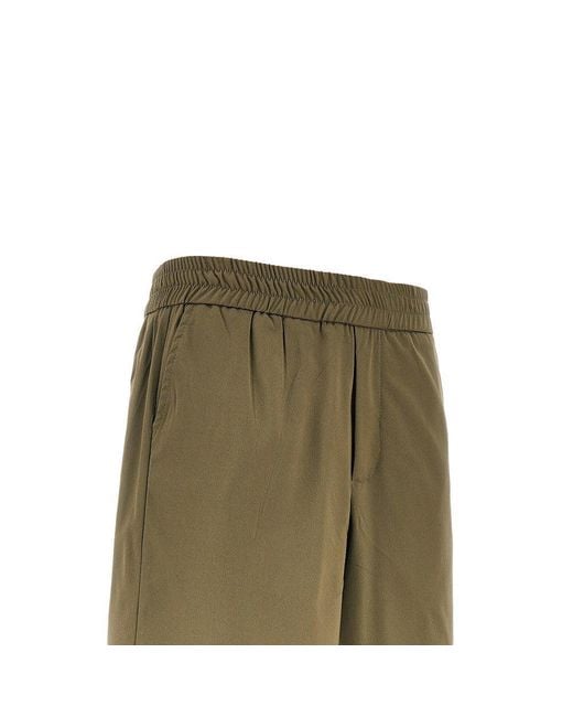 C.9.3 Green Viscose-Blend Gabardine Bermuda Shorts for men