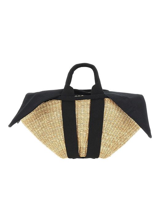 Muuñ Blue Mini 'Sophie' Straw Bag