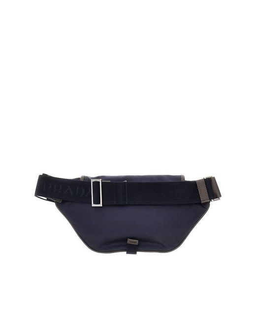 Prada Blue Re-Nylon And Leather Belt Bag for men
