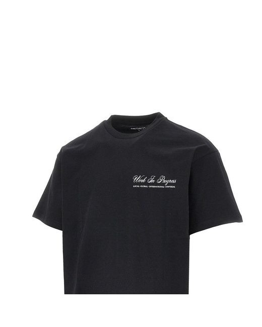 Carhartt Black 'Cloud Heart' Print T-Shirt for men