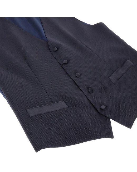 Dolce & Gabbana Blue Wool Tailored Vest for men