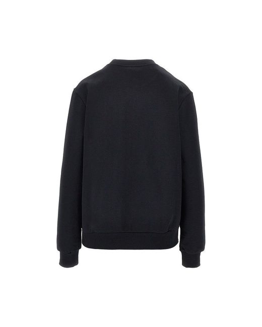 A.P.C. Black A. P.C. Crewneck Sweatshirt With Logo Embroidery