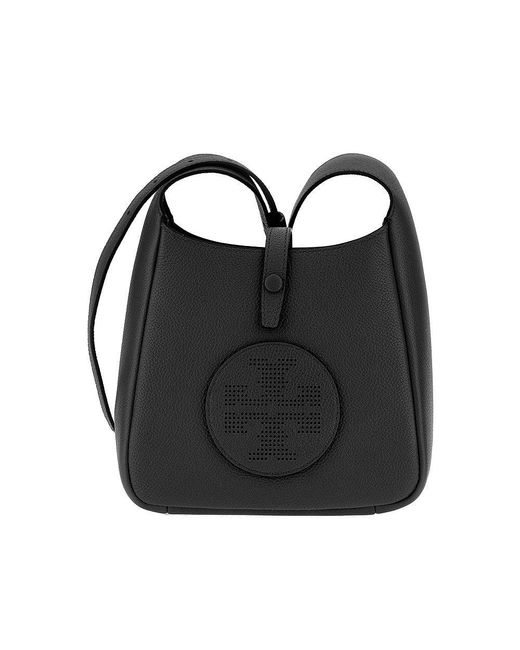 Tory Burch Black 'Miller Swing' Grained Leather Crossbody Bag