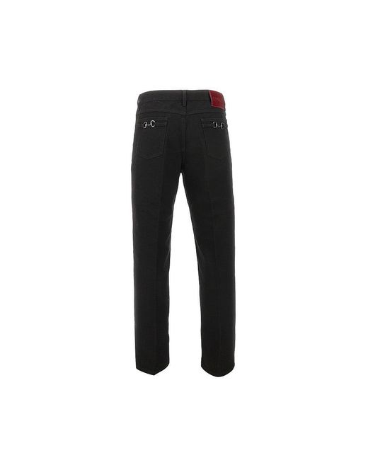 Gucci Jeans With Horsebit Detail in Black for Men | Lyst UK