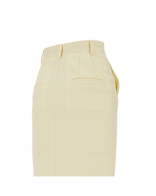 スカート ARMARIUM Pastel yellow wool Lula skirt (ARMTMSK01W017 019) ARMARIUM 'Lula' Wool Pencil Skirt in Yellow | Lyst