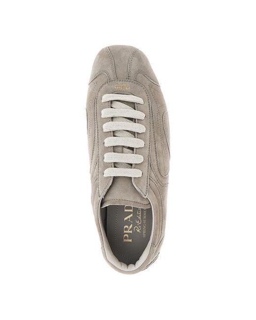 Prada Gray Suede Montecarlo Re-Edition 2005 Sneakers for men