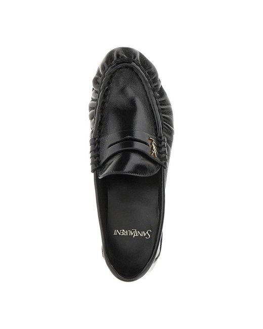 Saint Laurent Black 'Le Loafer' Leather Loafers
