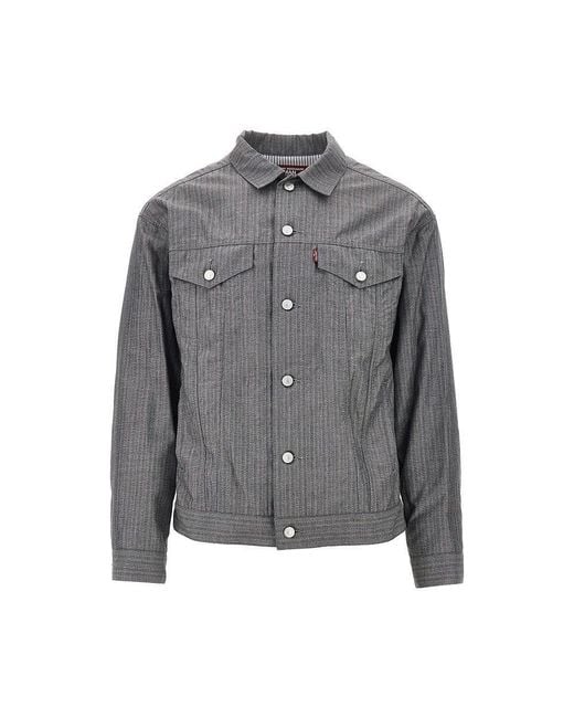 Junya Watanabe Gray X Levi's Pinstriped Jacket for men