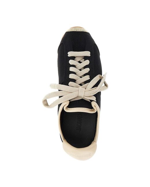 Jacquemus Black 'Les Tennis' Leather And Canvas Sneakers