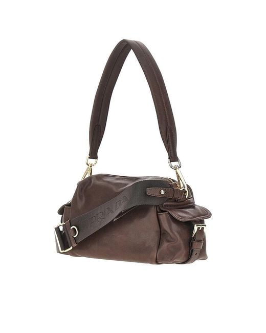 Prada Brown Nappa Leather Small Explore' Bag