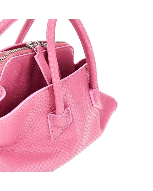 The Attico Pink Leather Mini 'La Passeggiata' Bag