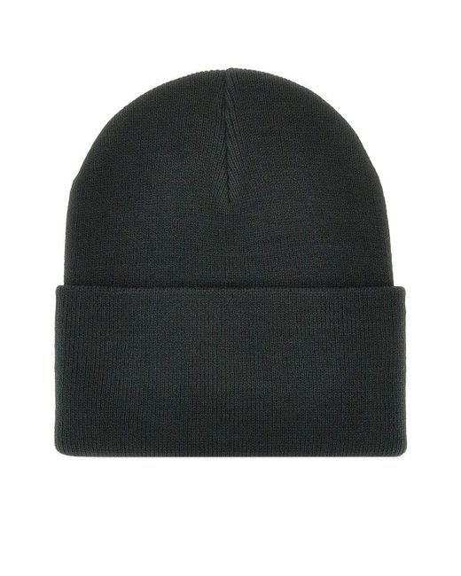 Carhartt Black Logo Patch Beanie for men
