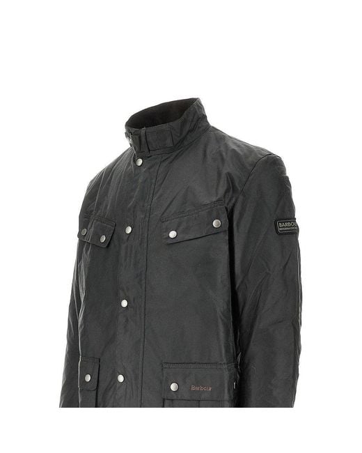 Barbour Black 'Duke' Waxed Cotton Jacket for men