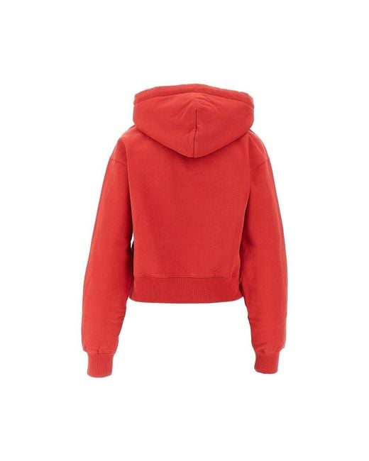 Felpa Con Cappuccio 'Gros Grain' Donna di Jacquemus in Red