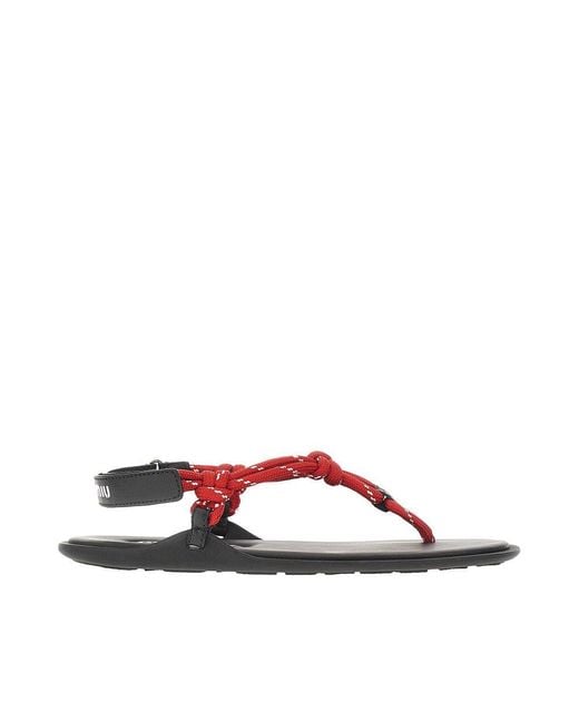 Miu Miu Brown Cord And Leather 'Riviere' Sandals