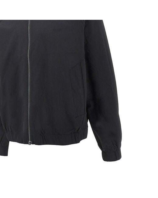 Forét Black 'Stream Track' Nylon Jacket for men