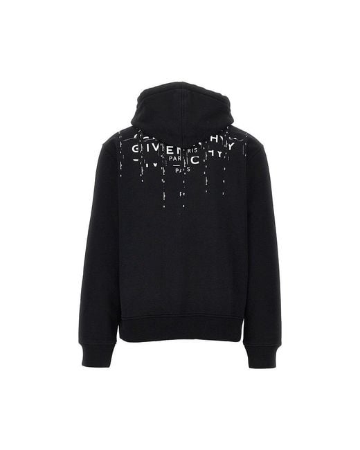 Givenchy Black Photographic Negative Print Full-Zip Hoodie for men