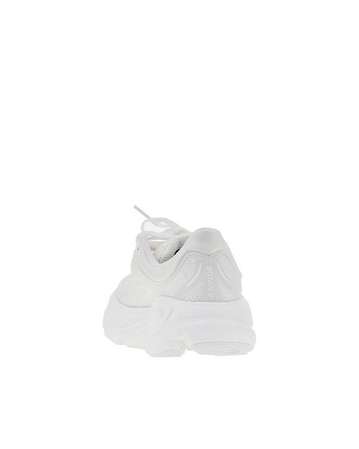 Hoka One One White 'Bondi 9' Sneakers