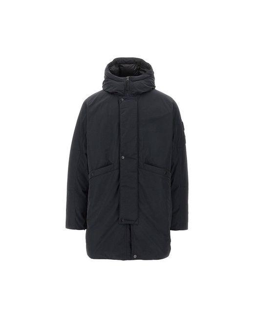 Stone Island Blue Micro Twill Down Parka Jacket for men