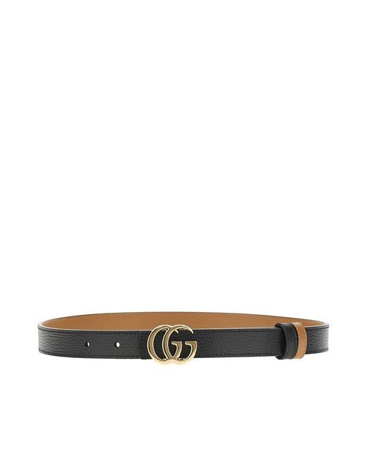 Gucci Multicolor Gg Marmont Reversible Leather Belt