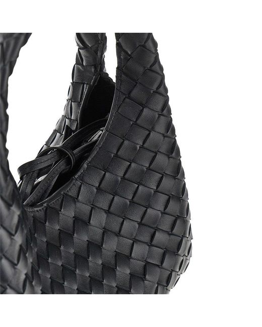 Bottega Veneta Black Intrecciato Nappa Leather Small 'Campana' Bag