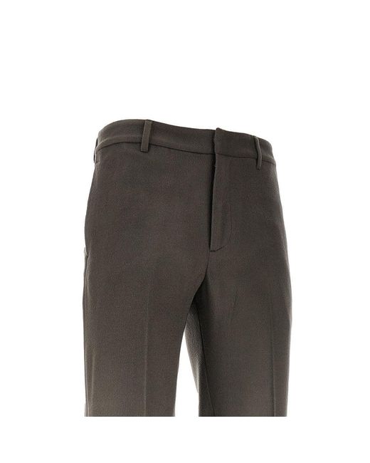 Emporio Armani Gray Wool And Cashmere-Blend Chino Pants for men