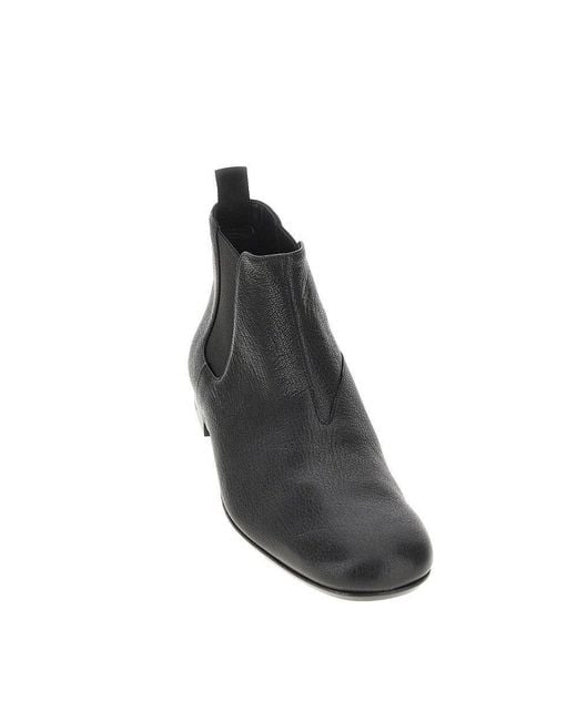 Prada Black Leather Chelsea Boots for men