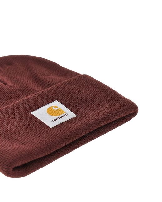 Beanie Con Patch Logo di Carhartt in Red da Uomo