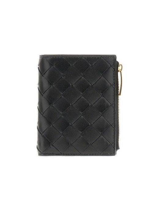 Bottega Veneta Black Intrecciato Nappa Leather Bi-Fold Wallet