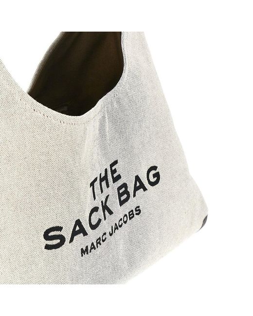 Marc Jacobs Gray 'The Sack Bag' Canvas Shoulder Bag