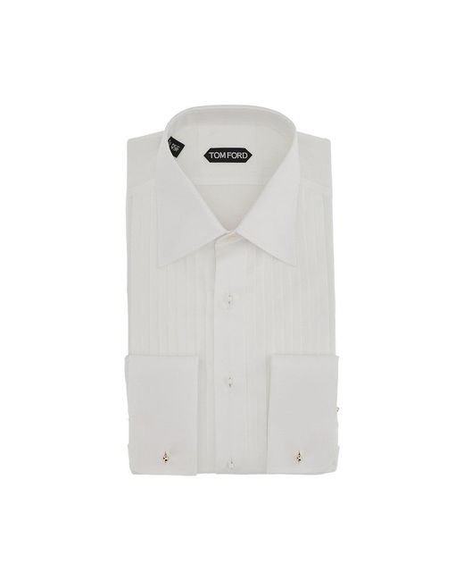 Tom Ford White Cotton Evening Shirt for men