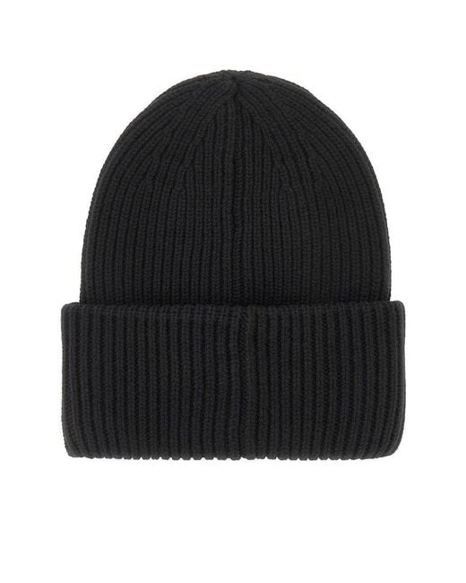 Beanie Tricot di Moncler in Black da Uomo