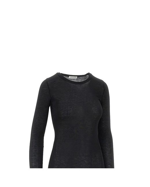 7 For All Mankind Black Jersey Long Dress