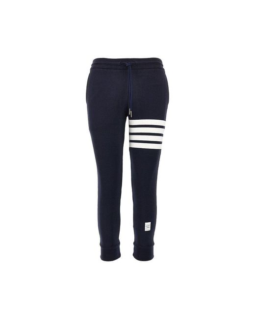 Thom Browne Blue 'Classic Loopback 4-Bar' Cotton Sweatpants