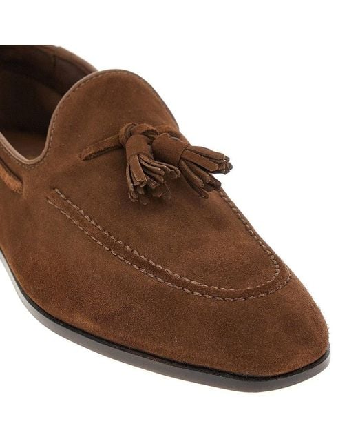 Church's Brown 'Maidstone' Suede Leather Loafers for men